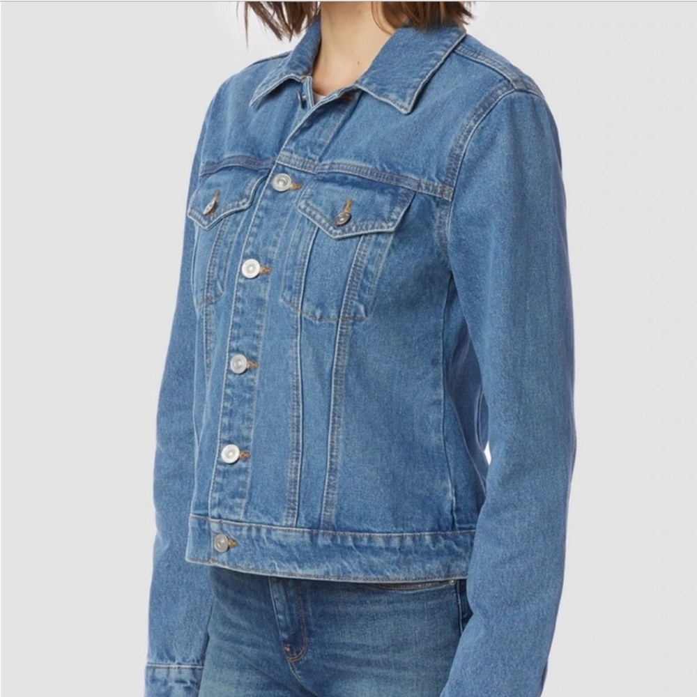 Hudson Los Angeles Medium Wash Casual Denim Jean Jacket Women’s Size S/M - Picture 3 of 11